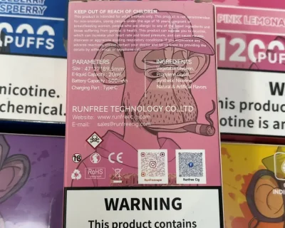 RUNFREE NICOTINE VAPES -12,000 PUFFS - Image 4